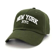 Boné New York NYC Bordado Masculino Feminino Modelo Dad Hat Pria Sol Clube Piscina Presente Estiloso Streetwear Casual Dia a Dia - Verde Musgo - Visão 1