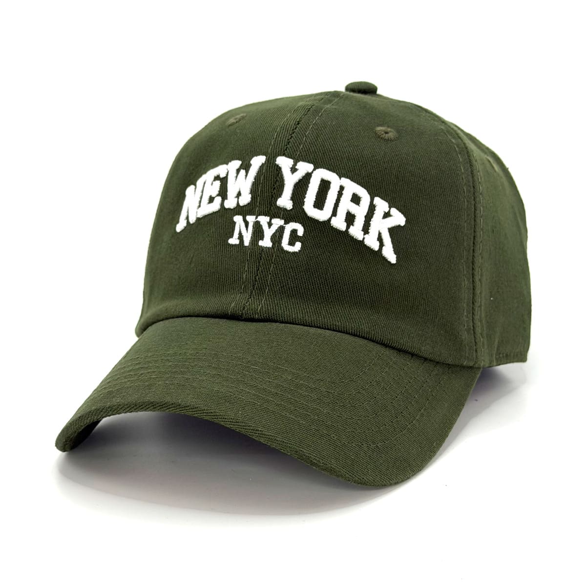 Boné New York NYC Bordado Masculino Feminino Modelo Dad Hat Pria Sol Clube Piscina Presente Estiloso Streetwear Casual Dia a Dia - Verde Musgo - Visão 1