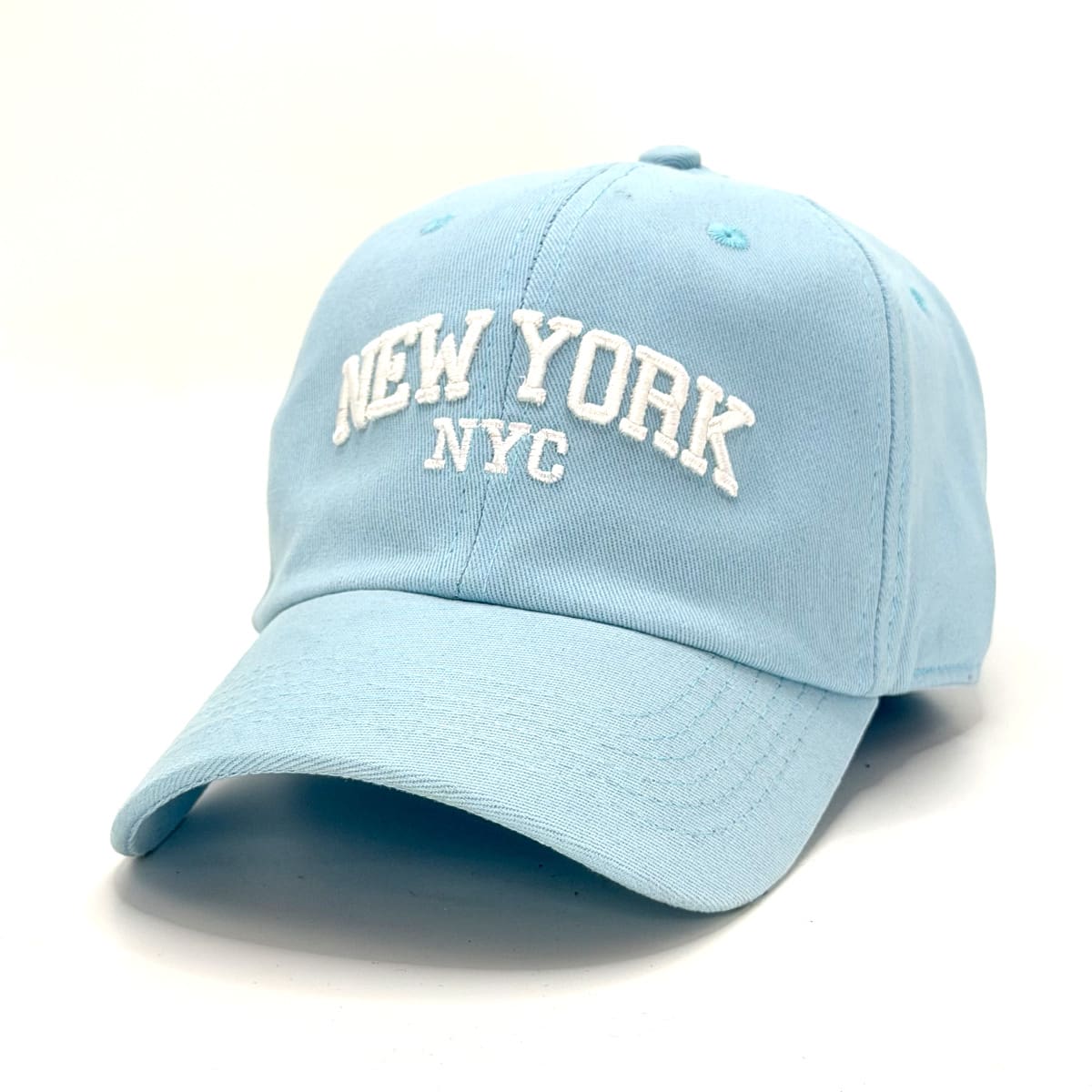 New York NYC Embroidered Cap For Men And Women, Dad Hat Style, Beach, Sun, Club, Pool, Stylish Gift, Streetwear, Casual, Everyday Wear - 淺藍色 - 查看 1