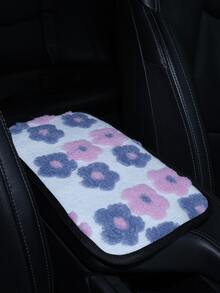 Car Interior Front Armrest Box Cushion Cute Flower Winter Comfortable Plush Warm Anti Slip Jacquard Armrest Box Protective Cover - Jacquard Armrest Cushion - View 18
