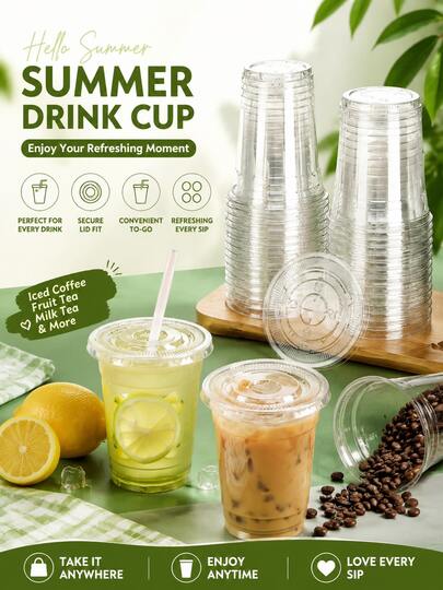 12/15/20 pezzi Bicchieri per bevande fredde estive con coperchi e cannucce, 350ml Bicchieri trasparenti per tè al latte perlato, Bicchieri portatili per bevande fredde come succhi, limonate, frullati; Contenitori per bevande a prova di perdite adatti per feste, picnic, casa, ufficio, viaggi