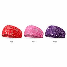 Paisley Bandana Headbands For Men Women, Non Slip Sports Sweatband, Elastic Wide Workout Head Wrap For Running Gym Yoga Cycling - 彩色 - 查看 12