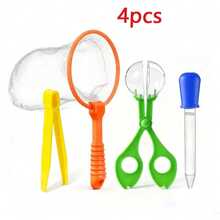 3 piezas Herramientas para capturar insectos de exploración al aire libre, pinza de insectos con cuentas de burbujas de colores, pinza de tijeras, pinza para atrapar insectos - Multicolor - Ver 16