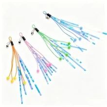 4pcs Cat Teaser Wand Set Hanging Bell Tassels Interactive Cat Toy Indoor Cat Exercise Activity Accessories Scratching Tree & Pet Enrichment Supply - Multicolor - View 6