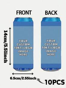 1/5/10pcs Customized Personalized Text Can Cooler, Minimalist Soft Insulated Beverage Sleeve, Can Print Custom Name & Date, Portable Beer Can Holder, Wedding Favor, Suitable For Bridal Shower, Anniversary, Birthday Party, Souvenir Guest Gift, Foldable - Multicolor - View 51