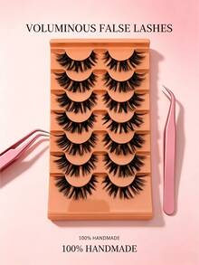Dense Doll 3D Multi-Layer Thick Fluffy Faux Mink Y2K Concert Photo Dramatic False Eyelashes - View 1