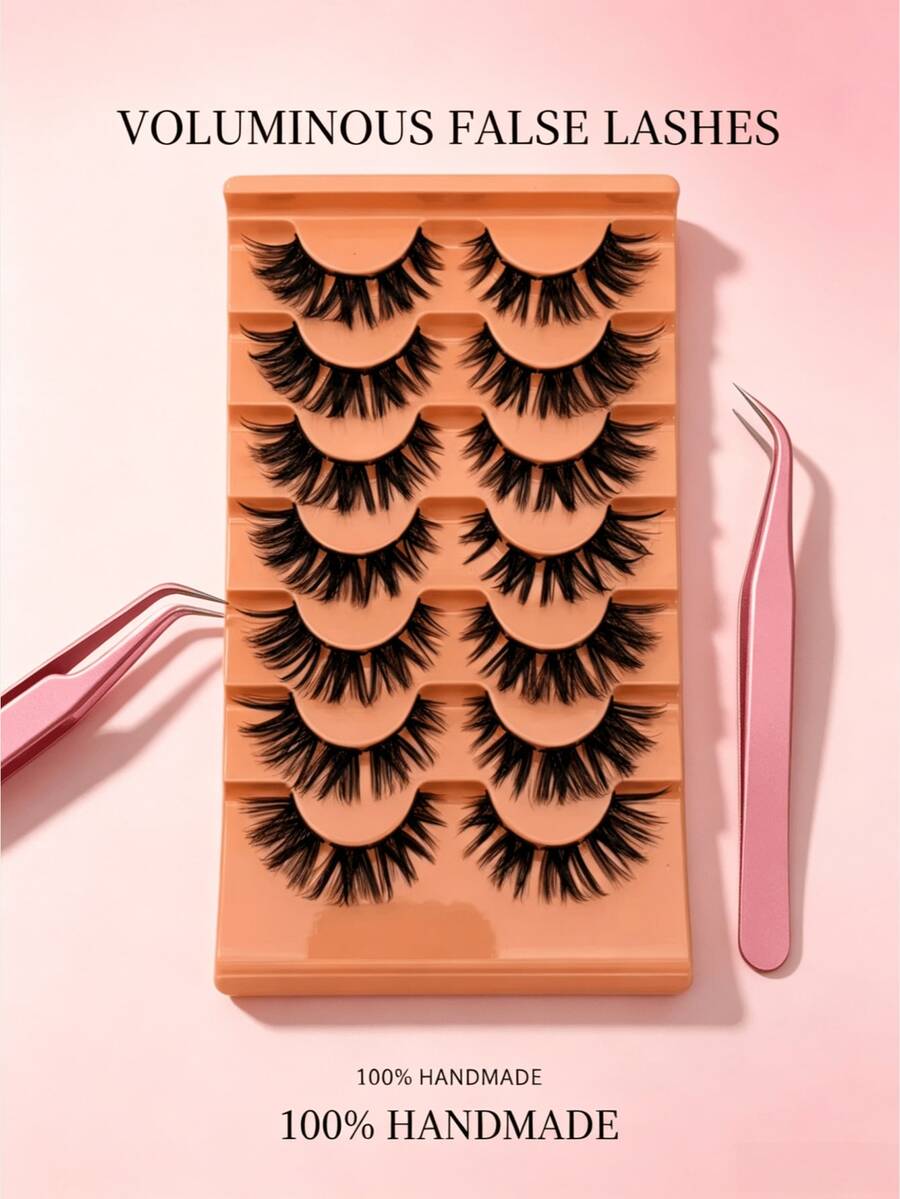 Dense Doll 3D Multi-Layer Thick Fluffy Faux Mink Y2K Concert Photo Dramatic False Eyelashes - View 1