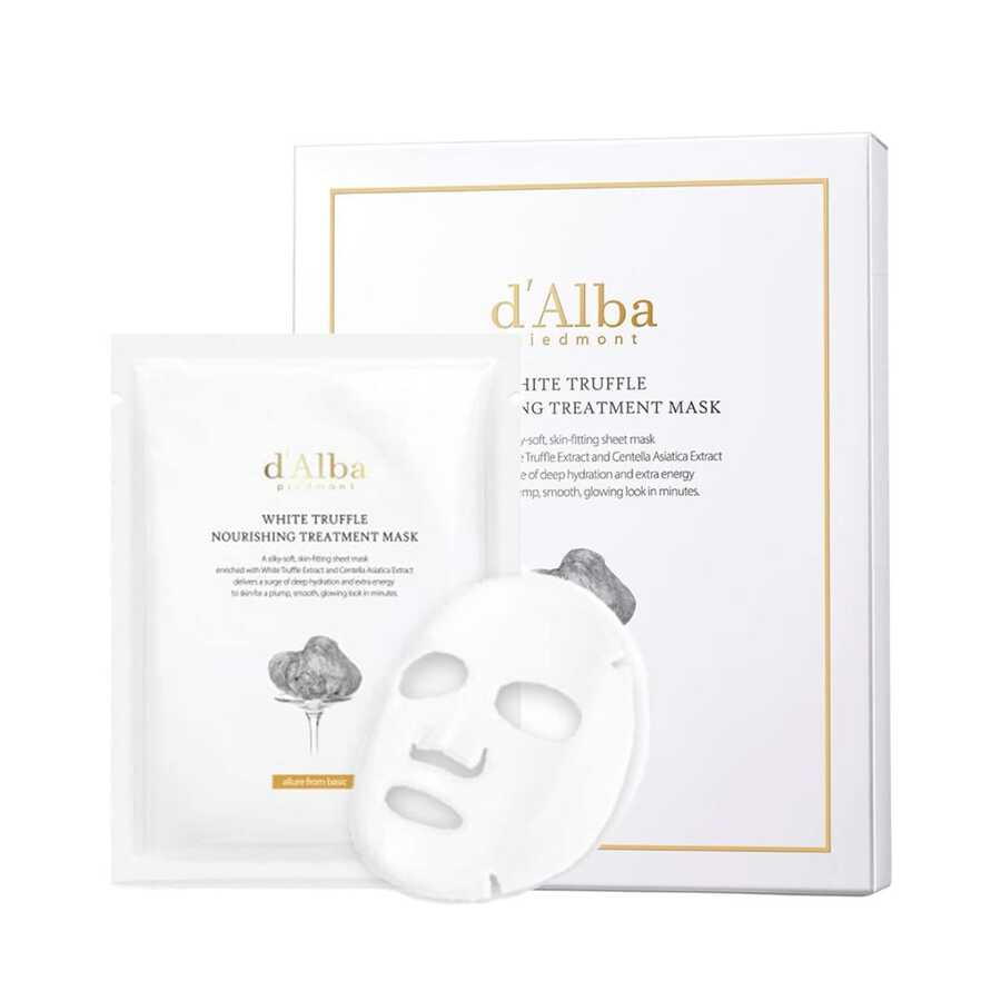 d'Alba دي ألبا - مجموعة قناع التغذية بالكمأة البيضاء - مجموعة قناع التغذية بالكمأة البيضاء من 4 قطع - منتجات العناية بالبشرة الفاخرة - مشاهدة 1