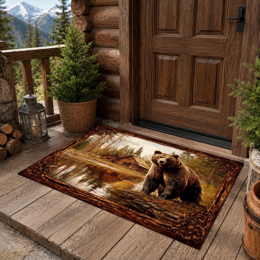 1/2pcs Farmhouse Style Kitchen Floor Mat, Polyester Absorbent Mat, Kitchen Floor Mat, Door Mat, Suitable For Kitchen, Living Room, Entrance, Balcony, Home Decor, Holiday Gift, Bedroom Floor Mat, Foot Mat, Pet Mat, Bathroom Decor, Room Decor, Kitchen Decor - Multicolor - View 1