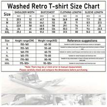 Vintage Washed Pure Cotton Men Crew Neck T Shirt Oversized Comfortable Daily Street Vacation All-Match Casual Basic Tee - 淡紫色 - 查看 7