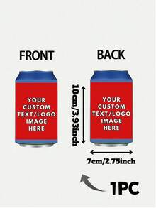 1/5/10pcs Customized Personalized Text Can Cooler, Minimalist Soft Insulated Beverage Sleeve, Can Print Custom Name & Date, Portable Beer Can Holder, Wedding Favor, Suitable For Bridal Shower, Anniversary, Birthday Party, Souvenir Guest Gift, Foldable - Multicolor - View 36