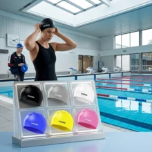 Universal Silicone Swimming Cap, Waterproof, Extra Large, Non-Tight Fit, Professional Swim Cap For Men And Women - Multicolor - View 1