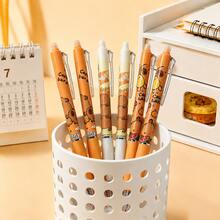 Stylos gel effaçables mignons en forme de capybara, 0,5 mm, rétractables, encre bleue, pour l'école et le bureau. Écriture fluide, séchage rapide, fournitures essentielles pour la rentrée scolaire - Multicolore - Voir 4