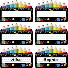 36pcs Back To School Pencil Pattern Label Stickers, Student Name Stickers, Suitable For Classroom, Teacher Supplies And Teacher-Specific Stickers, Identification Stickers, Perfect Gift For Back To School Season. - A - View 4