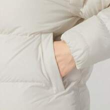 Jaket puffer atletik pendek berkerudung Nike warna polos, tahan angin dan hangat, wanita, putih. - Putih - View 6