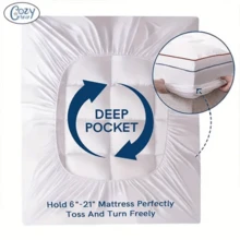 Microfiber Matters Topper 10cm 4inch Deep Luxury Hotel Box Stitched And Elastic Corner Straps - Breathable Washable And Super Soft - White - View 7