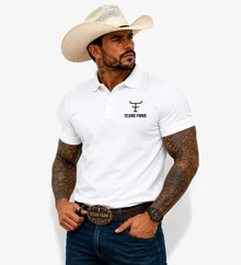 MHP Men's Texas Premium Country Pawn Polo Shirt - 白色 - 查看 1