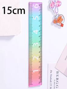 Gradient Rainbow Ruler, Rainbow Color Acrylic Plastic Straight Ruler, Precise Measuring Tool, Suitable For Students, Teachers, Office Workers, Large Number Display Clear, Perfect For Precise Drawing And Measuring In Schools And Offices, Back To School Essential, Gift For Teachers And Students - Multicolor - View 10
