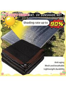 Outdoor Sunshade Net, UV Protection, Durable Sun Canopy, Suitable For Travel, Picnic And Pool, Multiple Sizes Available - Black - View 5