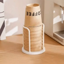 1pc Premium Paper Cup Holder, High-Quality Paper Cup Rack, Desktop Coffee Table Organizer, Tea Cup & Coffee Cup Holder, Suitable For Water Dispenser, Cup Storage Rack, Bar Counter Organizer - Multicolor - View 6
