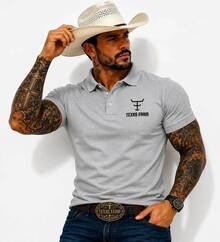 MHP Men's Texas Premium Country Pawn Polo Shirt - 灰色 - 查看 4
