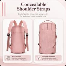 Sports Gym Bag For Women Crossbody Shoulder Bag 3 In 1 Men Laptop Business Backpack Weekender Overnight Flight-Approved Duffle Bags With Shoe Compartment Tote Handbags - 粉色 - 查看 8