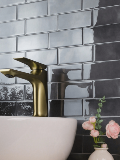 Papel tapiz autoadhesivo con textura de azulejo de metro negro brillante 3D para salpicadero de cocina, papel tapiz autoadhesivo, pegatina, calcomanía de pared, pegatina de vinilo, decoración del hogar, decoración de primavera, renovación del hogar, regalo de pegatina decorativa Rama, regalo de cumpleaños, regalo de graduación