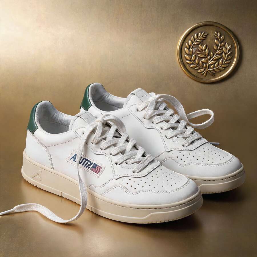 AU - Classic Grey And White Lace-Up Shoes Adorned With A Colorful Patchwork Design. Comfortable Skate Shoes, Designed For Couples, With A Contrasting Design In Bold Colors. - 綠尾 - 查看 1