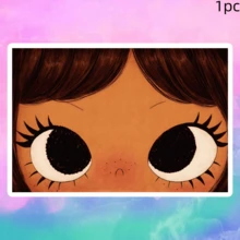 Cartoon Big Eyes, Suitable For Sad, Upset, Vulnerable Moments - Waterproof Vinyl Stickers - Durable Smooth Surface, Self-Adhesive Bumper Stickers, Suitable For Cars, Windows, Laptops, Trucks, Water Bottles - Multi-Purpose Durable Design, Car Stickers - Vinyl - View 11