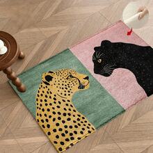 1pc Leopard Print Bathroom Mat, Suitable For Kitchen, Bathroom, Shower, Home Holiday Decor, Can Be Given As A Gift, Door Mat, Small Rug, Welcome Mat, Carpet, Floor Mat, Outdoor Door Mat, Kitchen Rug, Home Decor, Front Door Mat, Area Small Rug, Outdoor Mat, Home Decor, Area Rug, Garden Rug, Washable Rug - A - View 13