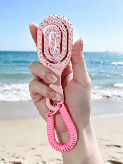 1pc Mini Thumb Comb, Pocket-Sized Hairbrush For Beach Party, Travel Handbag, Home, Office, Travel, Portable And Space-Saving