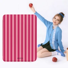 GIIPPA 1件粉色條紋Kindle保護殼附手提帶，適合情人節/聖誕節送給愛書人的禮物，自動喚醒/睡眠電子閱讀器保護套，相容Kindle Paperwhite 5/6/7/10/11/12、Kindle Colorsoft 1st Gen、Basic Kindle 8/10/11 所有Kids Edition與Signature Edition - 彩色 - 查看 7