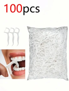 Pacote Combo de Fio Dental 500/300/100/50/5 Peças, Fio Dental de Limpeza Profunda, Cuidados Orais Adequados, Fio Dental Descartável e Portátil, Essencial para Viagens e Uso Diário, Ferramenta de Limpeza de Dentes, Escova de Dentes de Viagem, Acessórios Odontológicos - Multicolorido - Visão 10