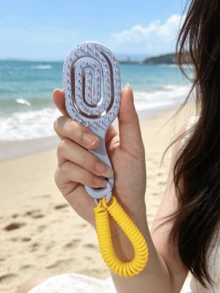 1pc Mini Thumb Comb, Pocket-Sized Hairbrush For Beach Party, Travel Handbag, Home, Office, Travel, Portable And Space-Saving - Thumb Comb (with Hanging Cord) - View 14