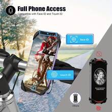 1pc Upgraded 360° Rotatable Bicycle And Motorcycle Phone Holder, Bicycle Navigation-Free System, Motorcycle Mounting Bracket, Height Adjustable Mounting Clamp And Detachable Design, Suitable For All Smartphones, Easy Installation - Black - View 8