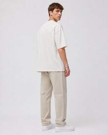 Nike Jordan Flight Essentials Oversize AIR Pullover Solid Color Comfortable Short-Sleeve T-Shirt For Men - 米白色 - 查看 7