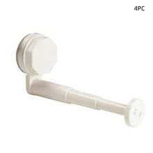 1pc Adjustable No-Drill Suction Cup Clothes Hanger, Bathroom Balcony Clothes Rack Storage Gadget No-Drill Home Multifunctional Hook Telescopic Clothes Hanger Wall Shelf, Portable Telescopic Clothes Rack Storage, Suitable For Home, Travel - Multicolor - View 16
