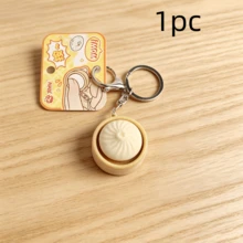 1pc Summer Fun Realistic Dim Sum Button Keychain ASMR Click Sound Accessory, Can Decorate Car Keys, Backpack, School Bag, Office, Christmas, Halloween, Cute And Funny, Teacher's Day Gift, Jewelry, Clothing, Backpack Accessory, Friend Gift - Multicolor - View 10