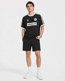 Adidas Originals Classic Sports Collection Loose Crew Neck Pullover Short Sleeve T-Shirt For Men - Black - View 8