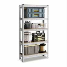 4-5 Tier Heavy Duty MDF Storage Shelf, Modular Metal Frame Storage Rack - Blanc - Voir 4
