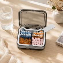 1pc Portable Travel Mini Pill Box | Small Pill Organizer, 7-Day Weekly Pill Box, 7-Compartment Design, Waterproof & Moisture-Proof Portable Pill Box, Fish Oil/Vitamin/Supplement Storage Box, Suitable For Travel, Business Trips, Pocket Carry Pill Storage - View 7