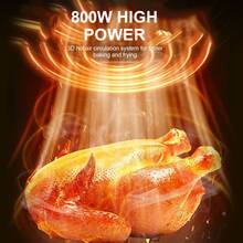 SOKANY10126 家用氣炸鍋 全自動多功能 800W 高功率快速烹飪 雙旋鈕溫度控制 360° 3D 熱風循環 適合居家/派對製作薯條 - 黑色 - 查看 6