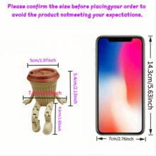 1件創意可愛咖啡杯人偶，精緻可動關節咖啡杯裝飾品，咖啡機伴侶，適用於咖啡店、客廳、臥室、書房、吧台檯面裝飾，咖啡愛好者的時尚裝飾 - 擺飾 - 查看 6