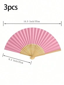 1-60件復古手持摺疊紙扇，便攜竹柄扇附可摺疊紙套，夏季涼爽時尚配件，適合派對與活動 - 多色 - 查看 9