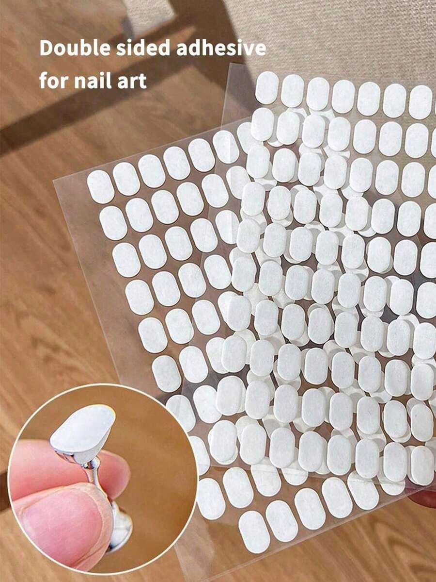 200片美甲貼紙雙面膠帶,適用於假指甲展示架、指甲尖展示架支架工具(不含支架),美甲用品、美甲工具、美甲藝術工具,返校季,指甲,美甲貼紙美甲工具 - 彩色 - 查看 1