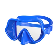 Silicone Trim Frameless Diving Mask, Hydraulic One-Piece Molded Diving Mask With High-Definition Tempered Anti-Scratch Lens - Multicolor - View 10