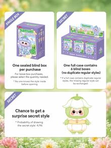 Authentic BEAUTY AN OPTIMEL Samuel Blind Box Series Flower Shadow Flowing Light Doll Blind Box, 6 Regular Styles + 1 Hidden Style, Flower Fairy Design, Movable Eyes Collectible Figurine Pendant, Birthday Holiday Gift For Girls Students [Non-Plush Filled] - Multicolor - View 8