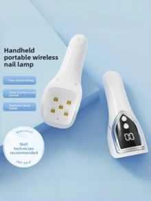USB充電式UV LED美甲燈 手持迷你美甲燈 5顆LED燈珠 快速乾燥凝膠指甲油 附LED顯示螢幕與計時器 快速固化凝膠指甲油 指甲油 膠水與照片 DIY美甲工具 美甲用品 - 星星 - 查看 5