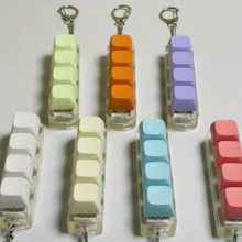 15pc Fidget Keyboard Keychain – Colorful Macaron Fidget Toy For Stress Relief, Eye-Catching Party Favor & Gift For Friends - one-size - View 8