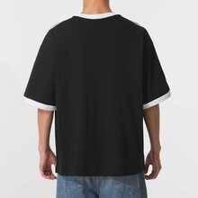 Adidas Originals Classic Sports Collection Loose Crew Neck Pullover Short Sleeve T-Shirt For Men - Black - View 4